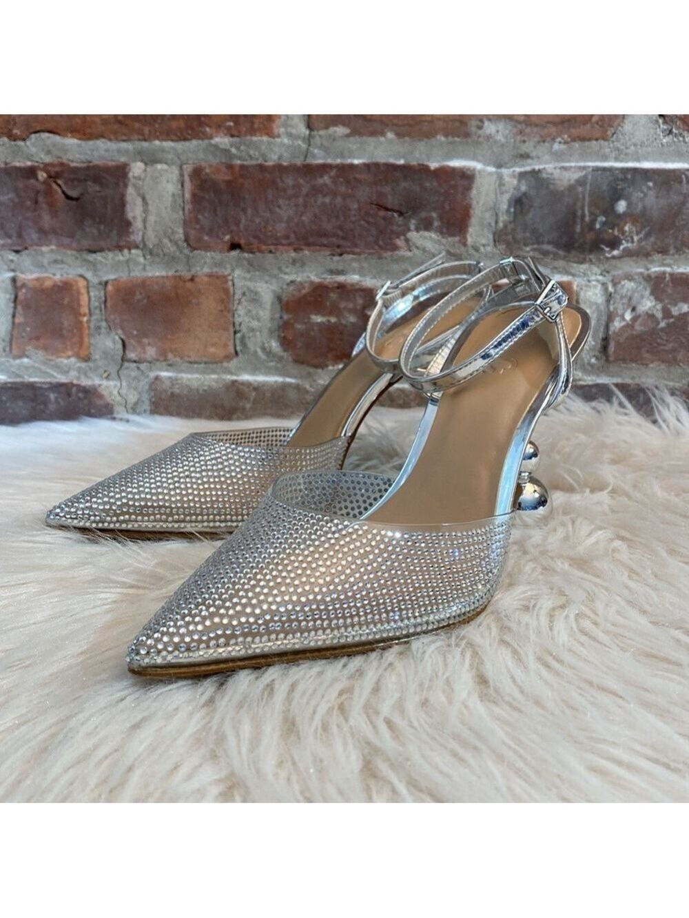 I.N.C. International Concepts Rami Silver Ankle-Strap Pumps, Size 8.5M - Picture 7 of 17